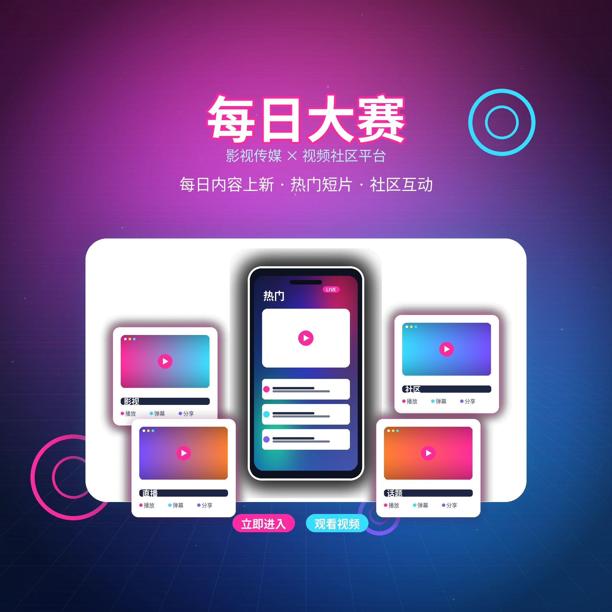 每日大赛品牌与影视传媒社区介绍